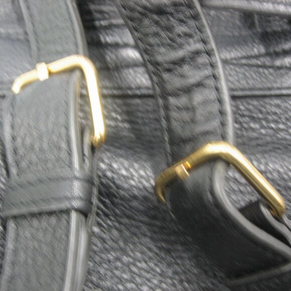 MARC BY MARC JACOBS Black Pebble Leather Backpack Drawstring main image 2